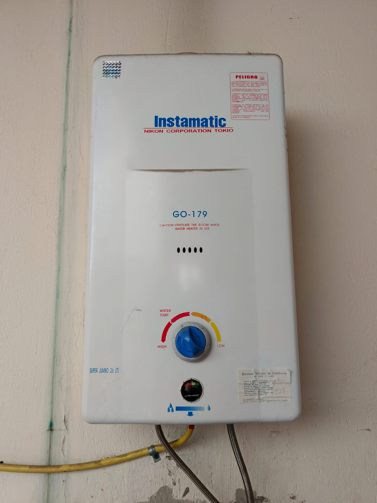 Calefón Instamatic GO-179 instalado profesionalmente